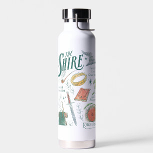 Bouteille D'eau Graphisme en collage aquarelle THE SHIRE™