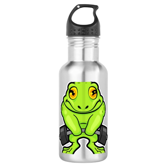 Bouteille D'eau Grenouille en forme avec Barbell (Devant)
