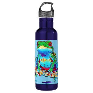 Bouteille D'eau Grenouille sur un rond - Cute Petit Arbre Frog
