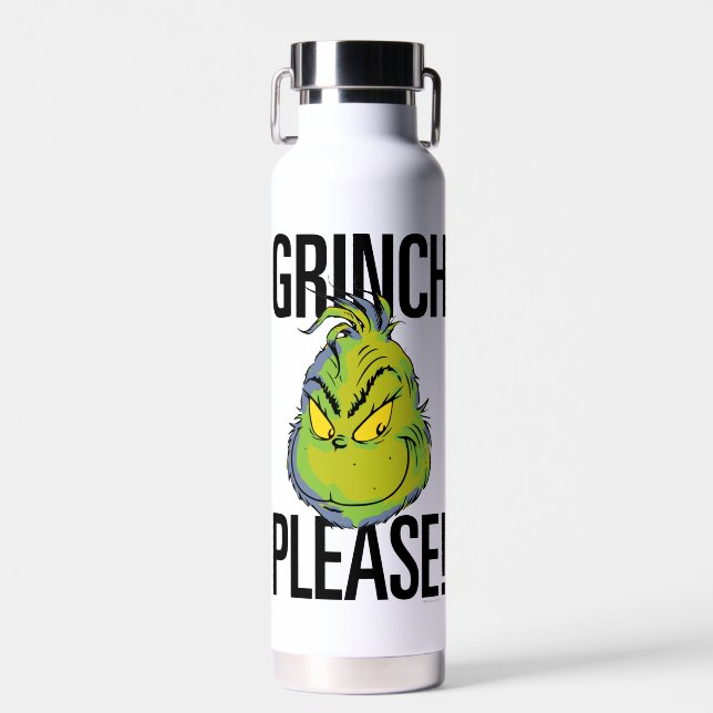 Bouteille D'eau Grinch | Drôle Grinch S'Il Vous Plaît Citer (Avant)