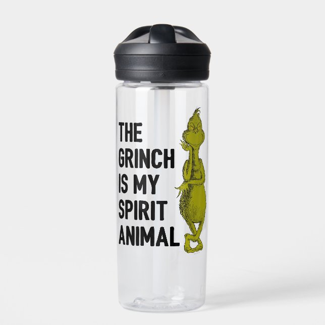 Bouteille D'eau Grinch est mon Animal Totem (Extérieur)