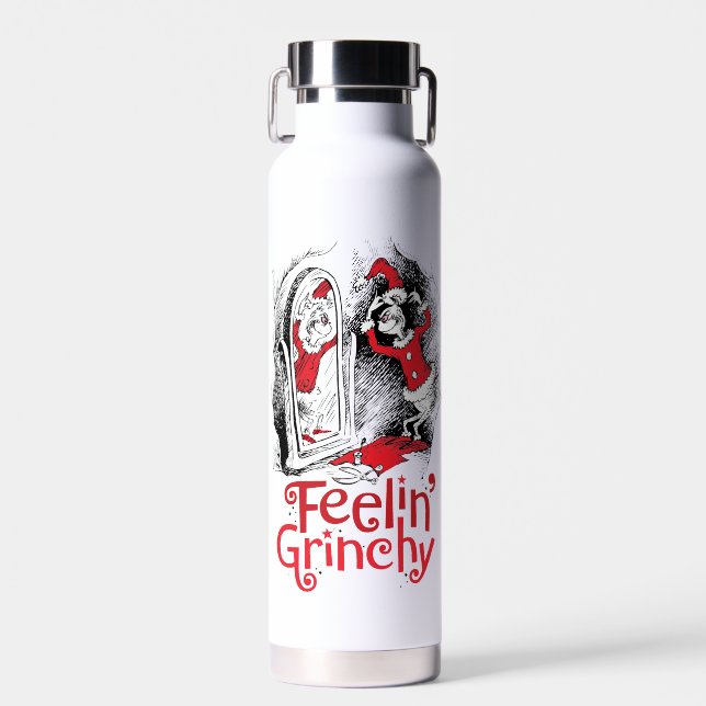 Bouteille D'eau Grinch | Se sentir grincheux (Avant)