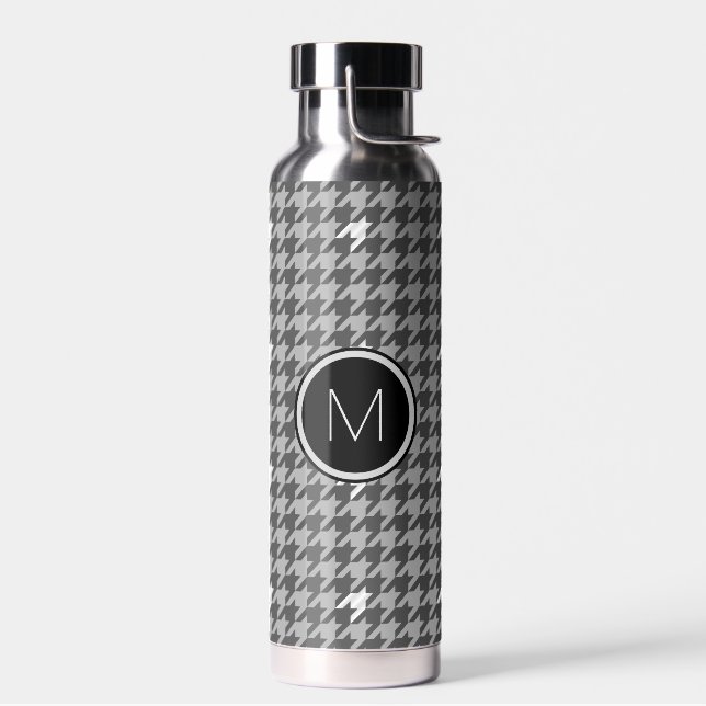 Bouteille D'eau Gris avec hauteur d'accentuation argentée (Gauche)