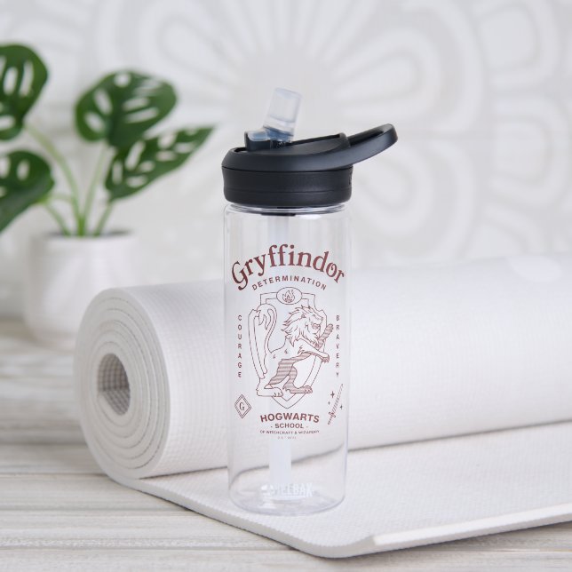 Bouteille D'eau GRYFFINDOR™ Détermination Courage Bravoure Blason (Yoga)
