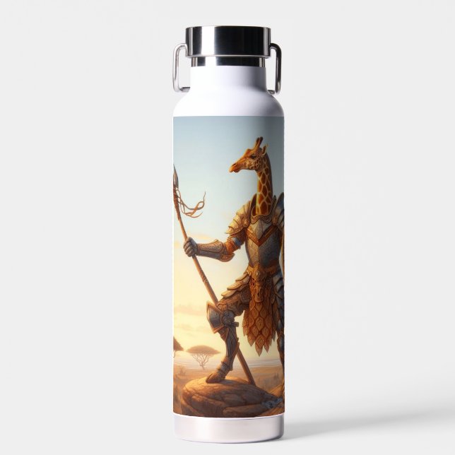 Bouteille D'eau Guerrier de girafe (Avant)