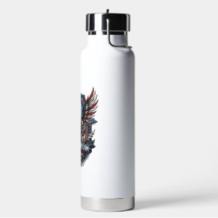 Bouteille D'eau Guitariste de la Liberté Patriotique Crâne Musique