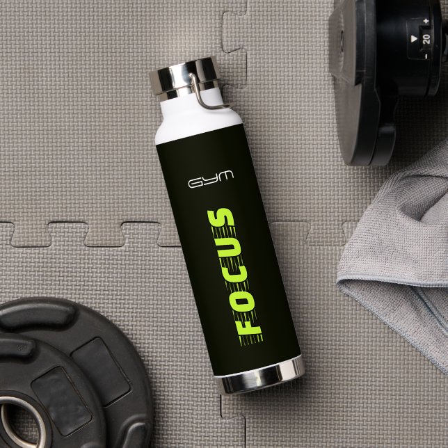 Bouteille D'eau GYM FOCUS Forme Moderne (Salle de sport (pivotée))