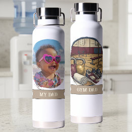 Bouteille D'eau Gym Papa Mon Papa Photo Fitness