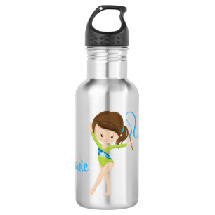 Bouteille D'eau Gymnaste - Brunette personnalisée