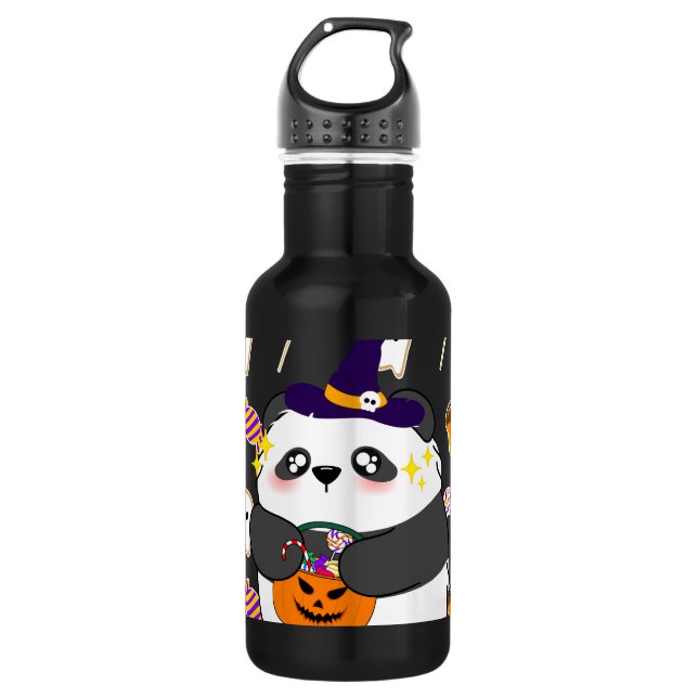 Bouteille D'eau Halloween Bébé Panda Mignon Trick or Treat (Devant)