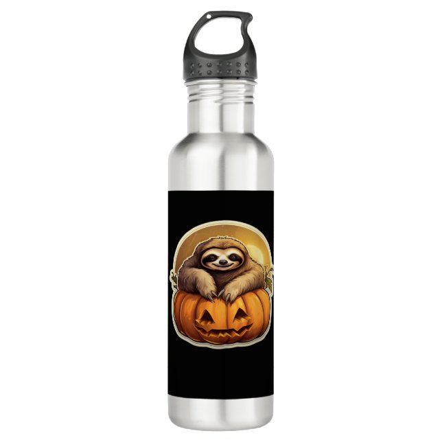 Bouteille D'eau Halloween classique à thème Sloth T-Shirt_1 (Devant)