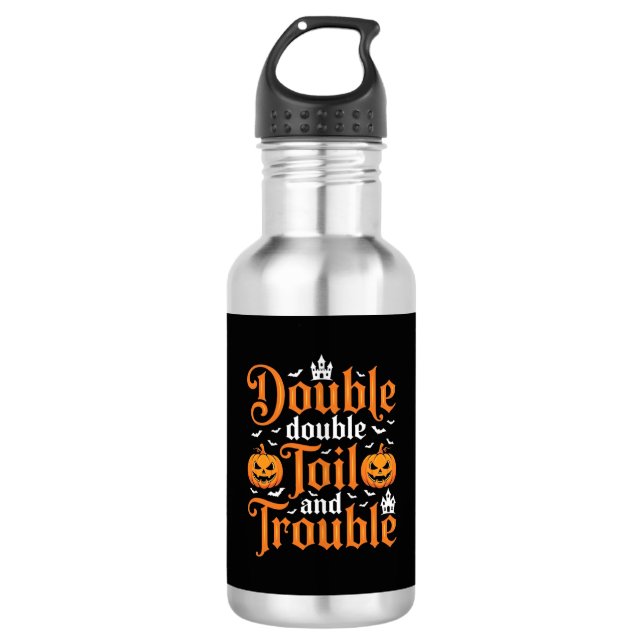 Bouteille D'eau Halloween Double Double Toil and Trouble_1 (Devant)