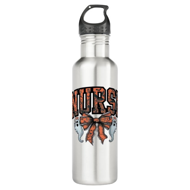 Bouteille D'eau Halloween Infirmière Scary Coquette Bow Classic T- (Devant)