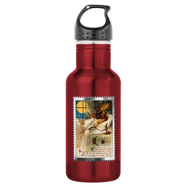 Bouteille D'eau HALLOWEEN Sorcière Vintage  (Devant)
