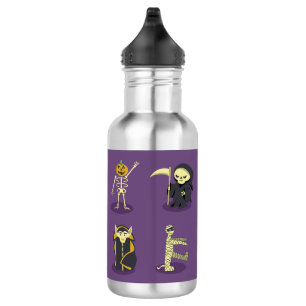 Bouteille D'eau Halloween Squelette Dracula Mummy Griffe Reaper