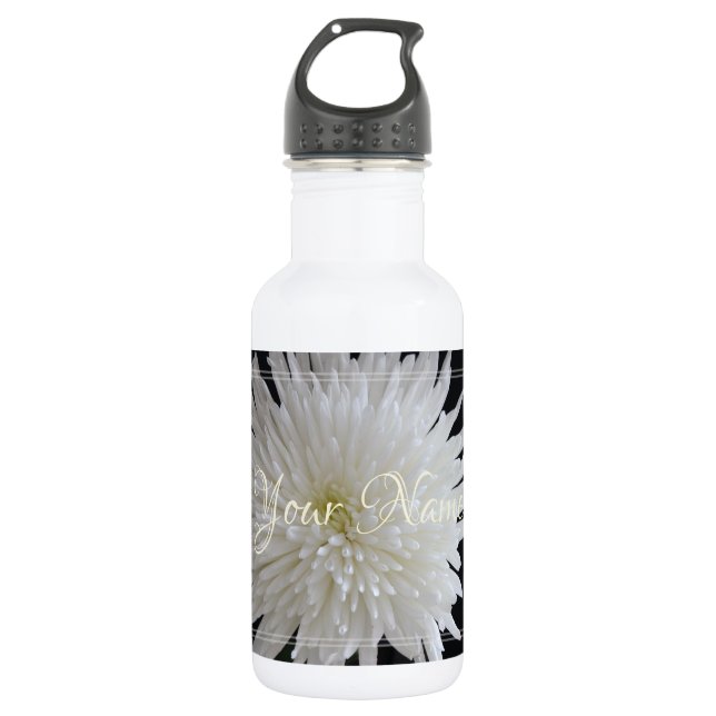 Bouteille D'eau HAMbyWG - Dahlia blanche (Devant)