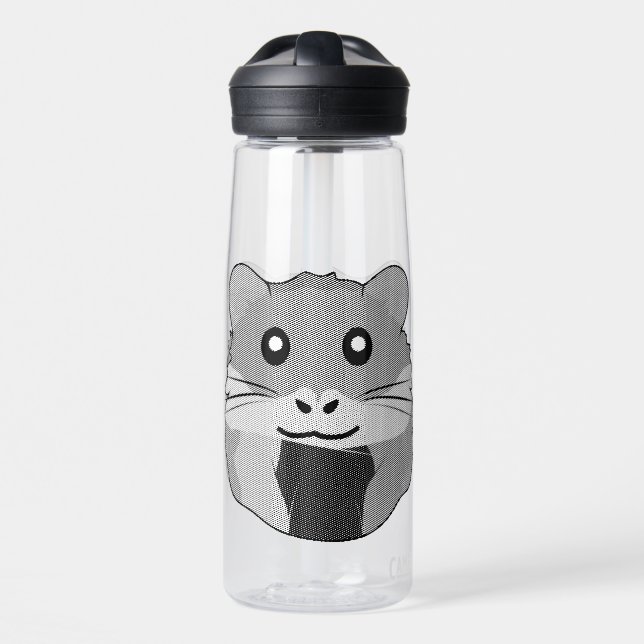 Bouteille D'eau Hamster minimaliste Joueur (Avant)