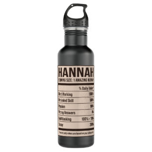 Bouteille D'eau Hannah Valeur nutritive Nom Pseudo Alias Titre F