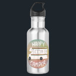 Bouteille D'eau Happy Camper Rainbow RV Sunset Motorhome RV<br><div class="desc">Hé,  Joyeux Campers ! Frappez la route avec cette bouteille d'eau douce avec un camper rétro vintage. Customisez-le en ajoutant votre propre texte. Consultez mon magasin pour en savoir plus !</div>