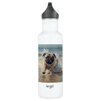 Bouteille D'eau Happy Carlin at the Beach personnalisable