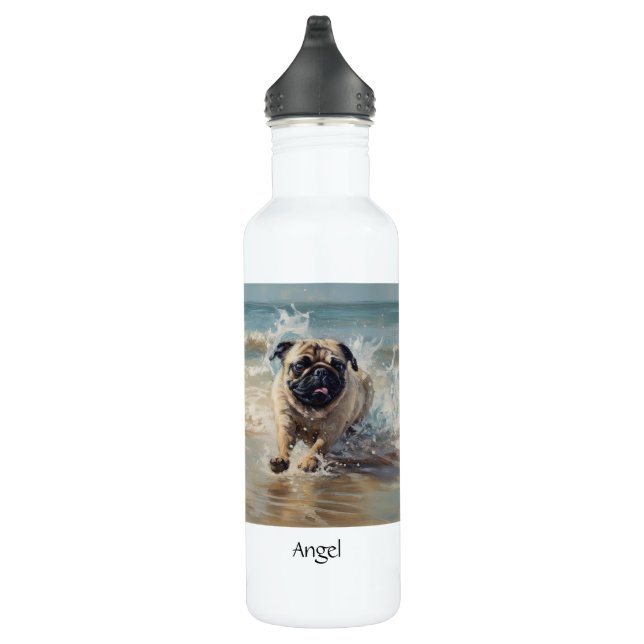 Bouteille D'eau Happy Carlin at the Beach personnalisable (Droite)