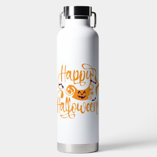 Bouteille D'eau Happy Halloween chauves-souris Jack-o'-lantern