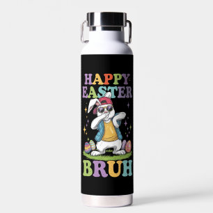 Bouteille D'eau Happy Pâques Bruh Dabbing Bunny Lapin Bro
