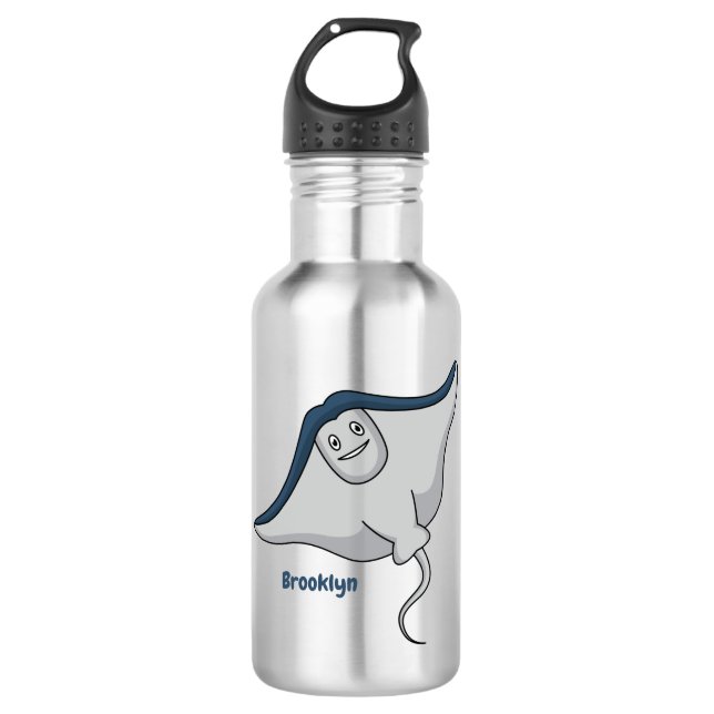 Bouteille D'eau Happy stingray fish cartoon illustration  (Devant)