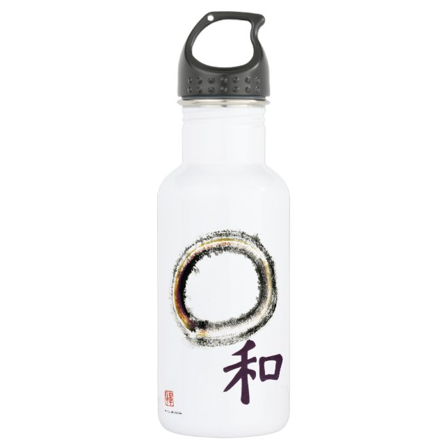 Bouteille D'eau Harmonie dans le pourpre - zen Enso (Devant)
