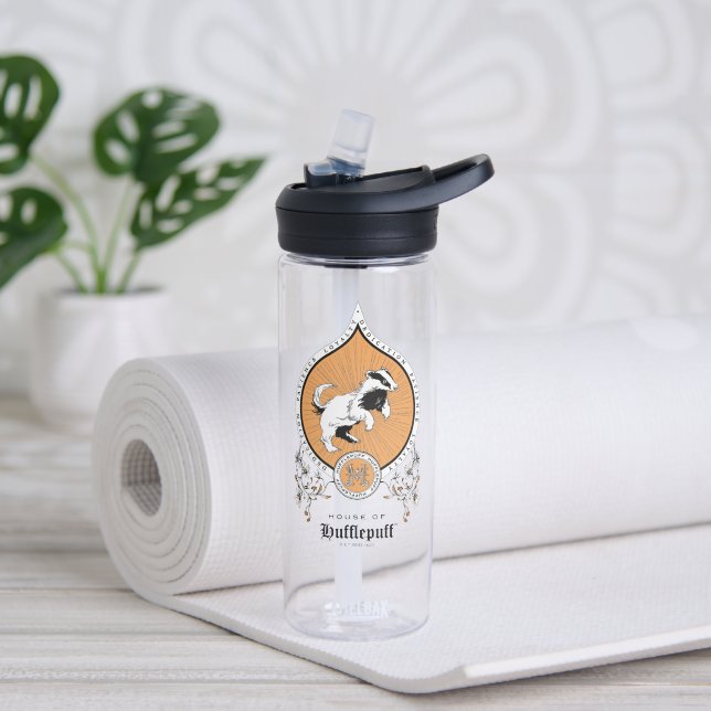 Bouteille D'eau HARRY POTTER™ | Dessin délicat Blason HUFFLEPUFF™ (Yoga)