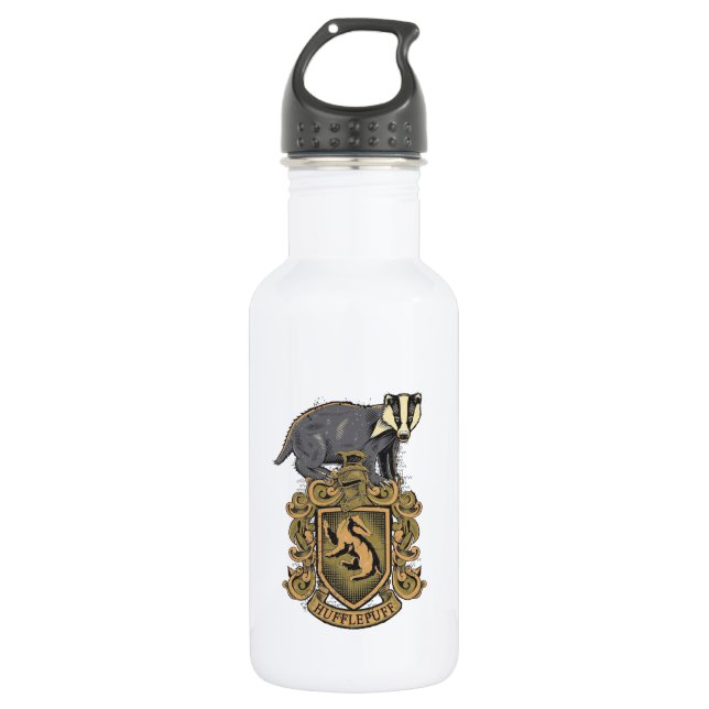 Bouteille D'eau Harry Potter | Hufflepuff Crest with Badger (Devant)
