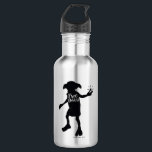 Bouteille D'eau Harry Potter| Typographie de la silhouette "Free D<br><div class="desc">Regardez cette silhouette de Dobby lui serrant les doigts,  avec les mots "Free Dobby" écrits à la main sur son corps.</div>