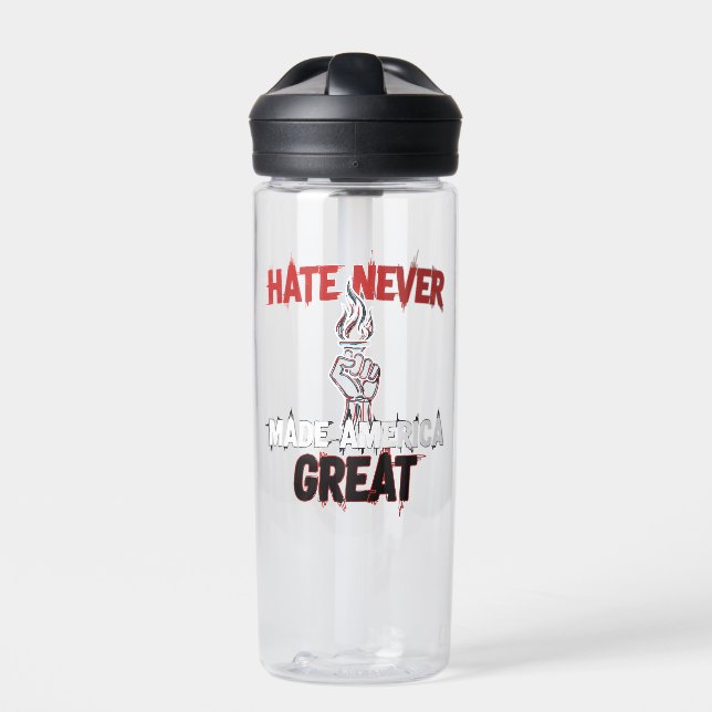 Bouteille D'eau Hate Never Made America Great Patriotic Protest  (Extérieur)