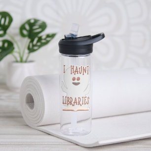 Bouteille D'eau Haunt Librairies Fun Bookish Ghost Cartoon