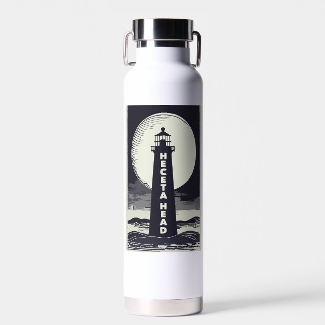 Bouteille D'eau Heceta Head Phare Oregon Moon (Avant)