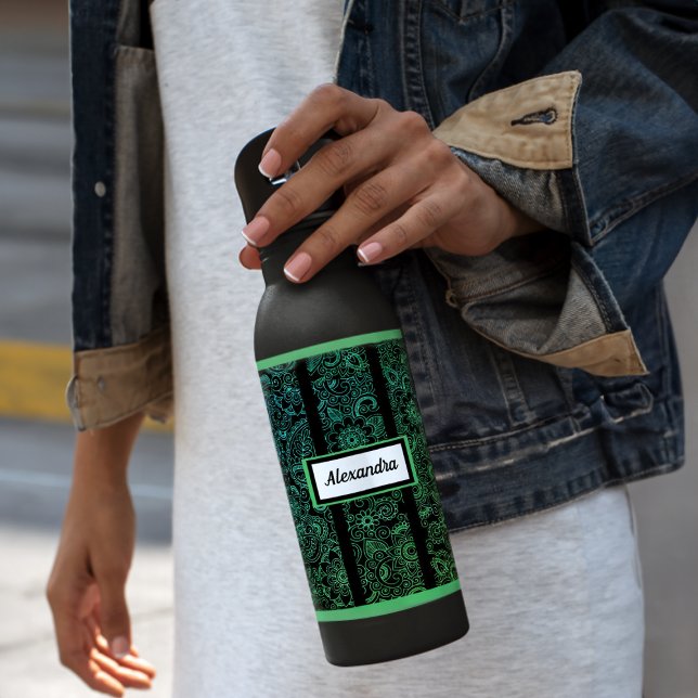 Bouteille D'eau Henné personnalisé Motif Yoga (Créateur téléchargé)