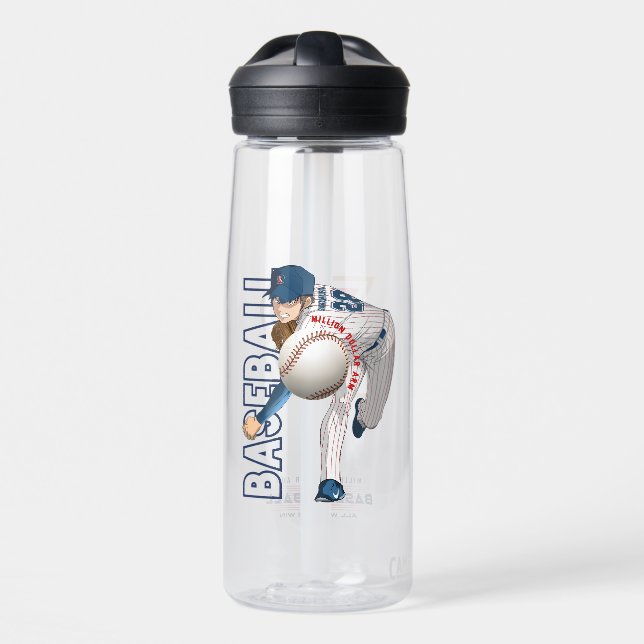 Bouteille D'eau Héros de baseball avec Million Dollar Arm | 25oz (Avant)