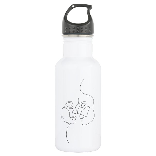 Bouteille D'eau Heureuse Sainte-Valentin 2024 - Love Images Romanc (Devant)