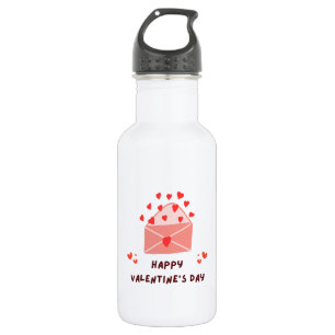 Bouteille D'eau Heureuse Sainte-Valentin - Coeurs rouges - Images