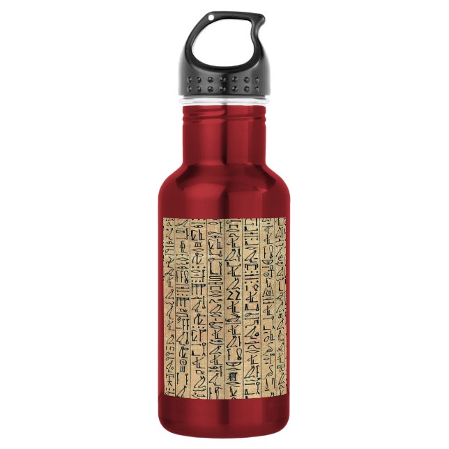 Bouteille D'eau Hiéroglyphes (Devant)