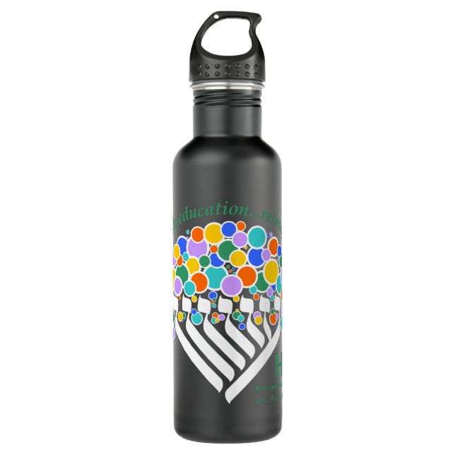 Bouteille D'eau Hineni Learning Center Water Bottle - Matte Black (Devant)