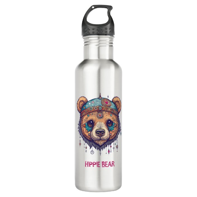 Bouteille D'eau Hippie Bear I (Devant)