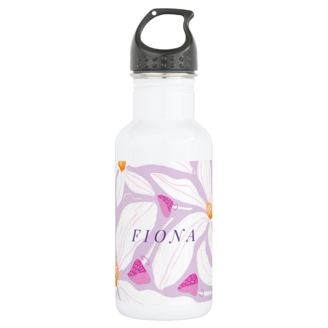 Bouteille D'eau Hippie Daisy Champagne rose Girl (Devant)