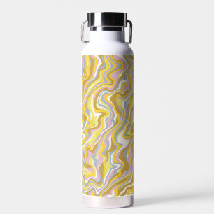 Bouteille D'eau Hippie les années 70 Marbre Vert Liquide Swirl Boh
