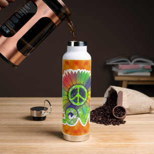 Bouteille D'eau Hippie Peace Tie Dye Love Tumbler Botté