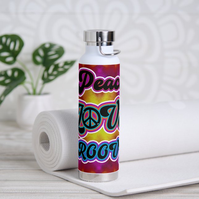 Bouteille D'eau Hippie Peace Tie Dye Super Tumbler Botté (Yoga)