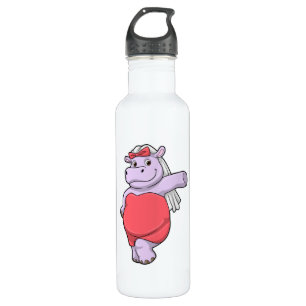Bouteille D'eau Hippo en mariée avec Voile & Bow