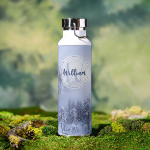 Bouteille D'eau Hiver merveilleux brouillard épinette forêt neige 