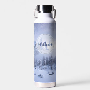 Bouteille D'eau Hiver merveilleux brouillard épinette forêt neige