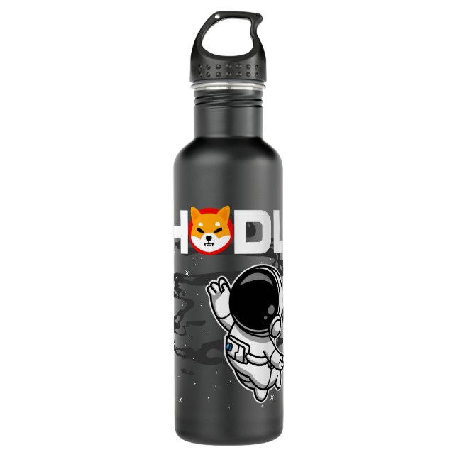 Bouteille D'eau HODL Astronaut Shiba Inu SHIB Crypto Coin HODL (Devant)